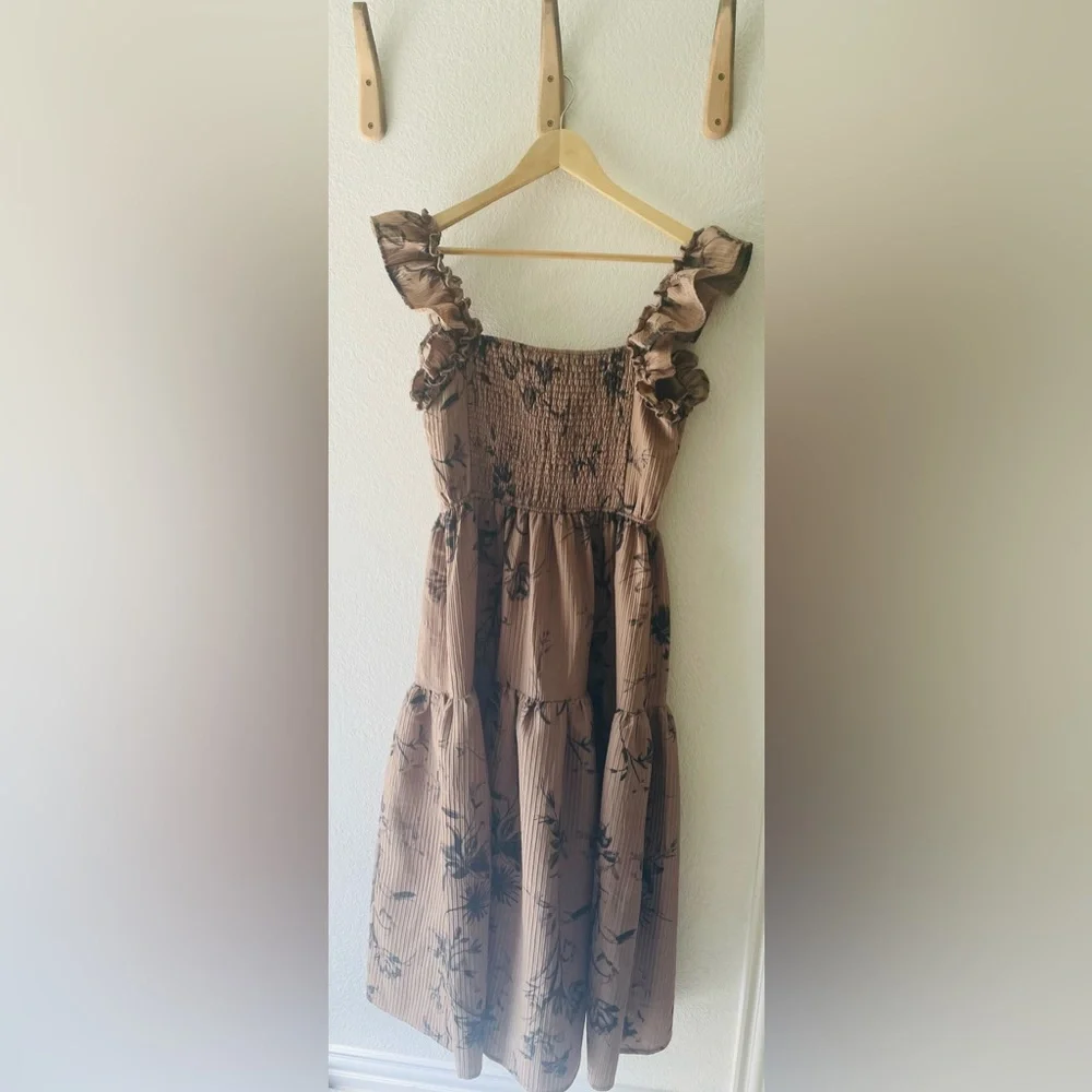 NWT Moon River Neutral Floral Sundress Size XS - Picture 3 of 4